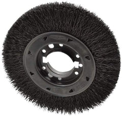 Osborn - 8" OD, 2" Arbor Hole, Crimped Steel Wheel Brush - 1-1/2" Face Width, 1-1/2" Trim Length, 0.02" Filament Diam, 4,500 RPM - USA Tool & Supply