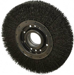 Osborn - 10" OD, 2" Arbor Hole, Crimped Steel Wheel Brush - 2" Face Width, 2-1/8" Trim Length, 0.02" Filament Diam, 3,600 RPM - USA Tool & Supply