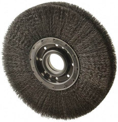 Osborn - 12" OD, 2" Arbor Hole, Crimped Steel Wheel Brush - 2" Face Width, 3-1/4" Trim Length, 0.0118" Filament Diam, 3,600 RPM - USA Tool & Supply