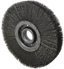 Osborn - 12" OD, 2" Arbor Hole, Crimped Steel Wheel Brush - 2" Face Width, 2-1/8" Trim Length, 0.014" Filament Diam, 3,600 RPM - USA Tool & Supply