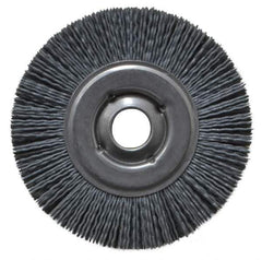 Osborn - 4" OD, 5/8" Arbor Hole, Crimped Nylon Wheel Brush - 5/8" Face Width, 3/4" Trim Length, 12,000 RPM - USA Tool & Supply