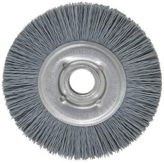 Osborn - 4" OD, 5/8" Arbor Hole, Crimped Nylon Wheel Brush - 5/8" Face Width, 3/4" Trim Length, 12,000 RPM - USA Tool & Supply