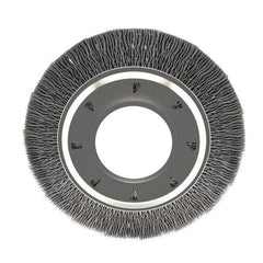 Osborn - 6" OD, 2" Arbor Hole, Crimped Nylon Wheel Brush - 7/8" Face Width, 1-1/16" Trim Length, 6,000 RPM - USA Tool & Supply