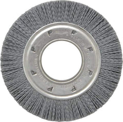 Osborn - 6" OD, 2" Arbor Hole, Crimped Nylon Wheel Brush - 7/8" Face Width, 1-1/16" Trim Length, 6,000 RPM - USA Tool & Supply