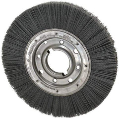 Osborn - 10" OD, 2" Arbor Hole, Crimped Nylon Wheel Brush - 1" Face Width, 2-1/16" Trim Length, 3,600 RPM - USA Tool & Supply