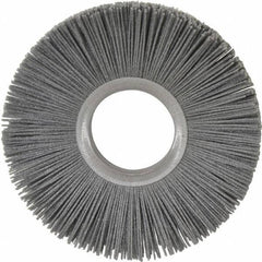 Osborn - 6" OD, 2" Arbor Hole, Crimped Nylon Wheel Brush - 1/2" Face Width, 1-5/8" Trim Length, 5,500 RPM - USA Tool & Supply