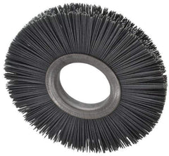 Osborn - 6" OD, 2" Arbor Hole, Crimped Nylon Wheel Brush - 1/2" Face Width, 1-5/8" Trim Length, 5,500 RPM - USA Tool & Supply