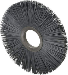 Osborn - 8" OD, 2" Arbor Hole, Crimped Nylon Wheel Brush - 1/2" Face Width, 2-5/8" Trim Length, 5,500 RPM - USA Tool & Supply