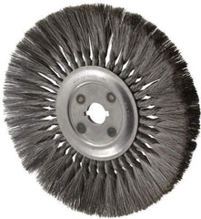 Osborn - 12" OD, 1-1/4" Arbor Hole, Knotted Steel Wheel Brush - 5/8" Face Width, 0.0118" Filament Diam, 4,500 RPM - USA Tool & Supply