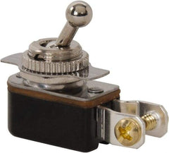 GC/Waldom - SPST Medium Duty On-Off Toggle Switch - Screw Terminal, Ball Toggle Actuator, 125 VAC at 6 A & 250 VAC at 3 A - USA Tool & Supply