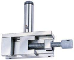 Accupro - 1.962 Jaw Opening Capacity, 42.93mm Jaw Height, Toolmaker's Vise - Flat Jaw, 123mm OAL x 38.1mm OAW x 4.54" OAH - USA Tool & Supply
