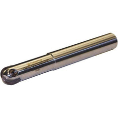Tool-Flo - 3/4" Cut Diam, 3/4" Shank Diam, 6-3/4" OAL, Indexable Ball Nose End Mill - 2-3/8" Head Length, Straight Shank, TBN Toolholder, TBNR 750, TBRR 750 Insert - USA Tool & Supply