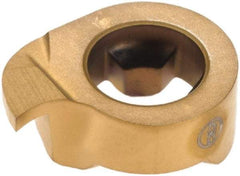 Iscar - 11085000GIQR Grade IC528, 0.85mm Cutting Width Carbide Grooving Insert - 1.5mm Max Depth of Cut, Right Hand, TiCN/TiN Finish - USA Tool & Supply