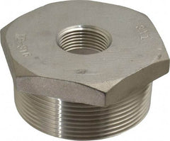 Merit Brass - 3 x 1" Grade 316 Stainless Steel Pipe Hex Bushing - MNPT x FNPT End Connections, 150 psi - USA Tool & Supply