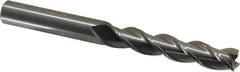 Kennametal - 1/2", 2-1/2" LOC, 1/2" Shank Diam, 5" OAL, 3 Flute, Solid Carbide Square End Mill - Single End, Uncoated, Spiral Flute, 37° Helix, Centercutting, Right Hand Cut, Right Hand Flute, Series AADE - USA Tool & Supply