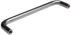 Amatom Electronic Hardware - 6-3/4" Long x 1-3/4" High, Round Handle - Nickel Plated, Brass, 6-7/16" Center to Center - USA Tool & Supply