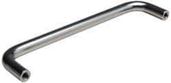 Amatom Electronic Hardware - 6-3/4" Long x 1-3/4" High, Round Handle - Nickel Plated, Brass, 6-7/16" Center to Center - USA Tool & Supply