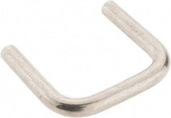 Amatom Electronic Hardware - 1-5/32" Long x 1" High, Round Handle - Clear Passivated, Stainless Steel, 1" Center to Center - USA Tool & Supply