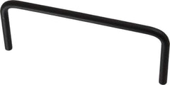 Amatom Electronic Hardware - 5-1/4" Long x 2" High, Round Handle - Black Anodized, Aluminum, 5" Center to Center - USA Tool & Supply