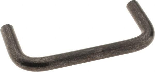 Amatom Electronic Hardware - 3-5/16" Long x 1-1/2" High, Round Handle - Black Oxide Finish, Stainless Steel, 3" Center to Center - USA Tool & Supply