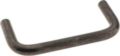 Amatom Electronic Hardware - 3-5/16" Long x 1-1/2" High, Round Handle - Black Oxide Finish, Stainless Steel, 3" Center to Center - USA Tool & Supply