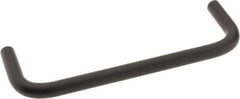 Amatom Electronic Hardware - 4-7/8" Long x 1-1/2" High, Round Handle - Black Anodized, Aluminum, 4-9/16" Center to Center - USA Tool & Supply