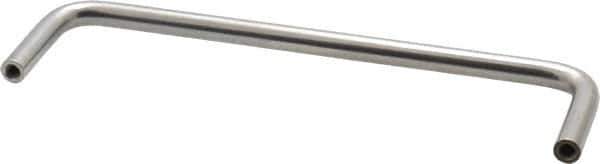 Amatom Electronic Hardware - 6-3/4" Long x 1-3/4" High, Round Handle - Clear Passivated, Stainless Steel, 6-7/16" Center to Center - USA Tool & Supply