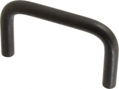 Amatom Electronic Hardware - 3-3/8" Long x 2" High, Round Handle - Black Oxide Finish, Stainless Steel, 3" Center to Center - USA Tool & Supply