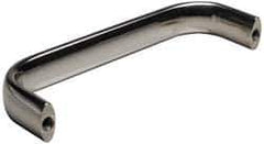 Amatom Electronic Hardware - 4-9/32" Long x 0.44" Wide x 2" High, Oval Handle - Clear Passivated, Stainless Steel, 4" Center to Center - USA Tool & Supply