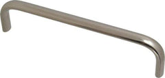 Amatom Electronic Hardware - 6-9/32" Long x 0.44" Wide x 1-1/2" High, Oval Handle - Clear Passivated, Stainless Steel, 6" Center to Center - USA Tool & Supply