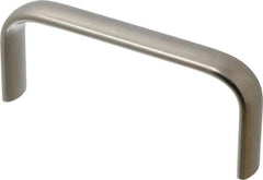 Amatom Electronic Hardware - 4-27/32" Long x 0.63" Wide x 2" High, Oval Handle - Clear Passivated, Stainless Steel, 4-9/16" Center to Center - USA Tool & Supply