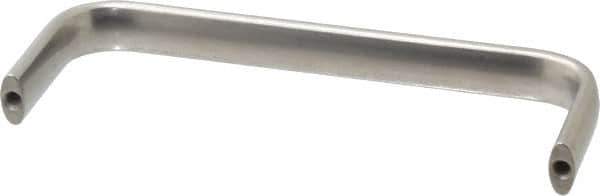 Amatom Electronic Hardware - 6-9/32" Long x 0.63" Wide x 2" High, Oval Handle - Clear Passivated, Stainless Steel, 6" Center to Center - USA Tool & Supply