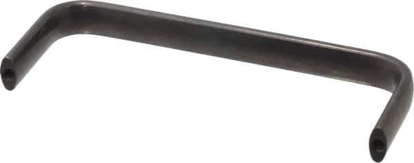 Amatom Electronic Hardware - 6-9/32" Long x 0.63" Wide x 2-1/4" High, Oval Handle - Black Oxide Finish, Stainless Steel, 6" Center to Center - USA Tool & Supply