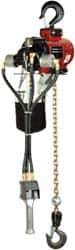 Ingersoll-Rand - 2,200 Lb Load Limit, 10' Max Height Air Chain Hoist - 70 SCFM at 90 PSI, 4-26 FPM Lift Speed, 15-1/2" Min Headroom, Pendant Control - USA Tool & Supply