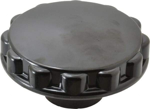 Gibraltar - 3" Head, Fluted Knob - Bushing with Set Screw, Phenolic, with Glossy Finish - USA Tool & Supply