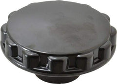Gibraltar - 3" Head, Fluted Knob - Bushing with Set Screw, Phenolic, with Glossy Finish - USA Tool & Supply