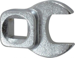 Blackhawk by Proto - 9/16" 3/8" Drive Chrome Open End Crowfoot Wrench - 1-13/32" OAL - USA Tool & Supply