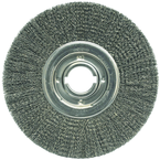 12" Diameter - 2" Arbor Hole - Crimped Steel Wire Straight Wheel - USA Tool & Supply