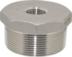 Merit Brass - 2 x 1/2" Grade 316 Stainless Steel Pipe Hex Bushing - MNPT x FNPT End Connections, 150 psi - USA Tool & Supply