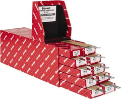Starrett - 108 Piece, 0.0015 to 0.015" Thick, Parallel Feeler Gage Set - 12" Leaf Length, 1/2" Wide, Tempered Steel - USA Tool & Supply