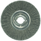 12" Diameter - 2" Arbor Hole - Crimped Steel Wire Straight Wheel - USA Tool & Supply