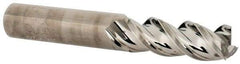 Niagara Cutter - 3/8", 1" LOC, 3/8" Shank Diam, 2-1/2" OAL, 3 Flute, Solid Carbide Square End Mill - Single End, Uncoated, Spiral Flute, 45° Helix, Centercutting, Right Hand Cut, Right Hand Flute, Series A345 - USA Tool & Supply
