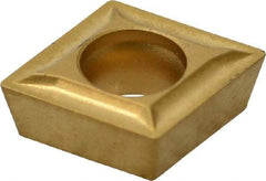 Kennametal - CPMT21.50.5 LF Grade KC850 Carbide Turning Insert - TiC/TiCN/TiN Finish, 80° Diamond, 1/4" Inscr Circle, 3/32" Thick, 0.0079" Corner Radius - USA Tool & Supply