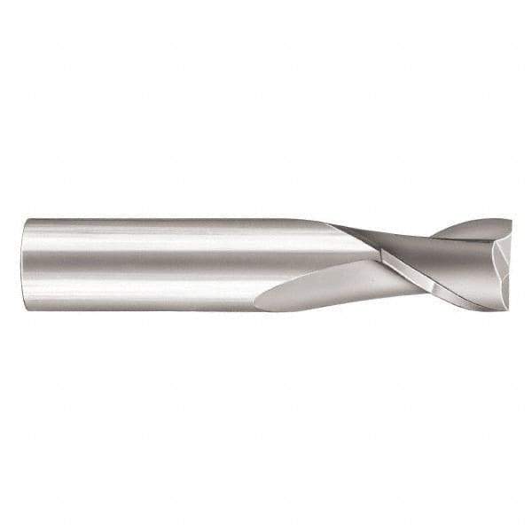 SGS - 9mm, 14mm LOC, 9mm Shank Diam, 50mm OAL, 2 Flute, Solid Carbide Square End Mill - Single End, AlTiN Finish, Spiral Flute, 30° Helix, Centercutting, Right Hand Cut, Right Hand Flute, Series 17M - USA Tool & Supply