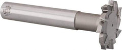 Interstate - 2-1/2" Cut Diam, 3/8" Cut Width, 23mm Neck Diam, 1" Shank Diam, 6-5/8" OAL, M42 Cobalt T-Slot Cutter - Staggered Teeth, 12 Teeth - USA Tool & Supply