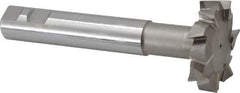 Interstate - 2-1/2" Cut Diam, 5/8" Cut Width, 23mm Neck Diam, 1" Shank Diam, 6-5/8" OAL, M42 Cobalt T-Slot Cutter - Staggered Teeth, 12 Teeth - USA Tool & Supply