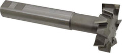 Interstate - 2-1/2" Cut Diam, 1" Cut Width, 23mm Neck Diam, 1" Shank Diam, 6-5/8" OAL, M42 Cobalt T-Slot Cutter - Staggered Teeth, 12 Teeth - USA Tool & Supply