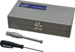 TESA Brown & Sharpe - 0.35 to 0.425", 2" Gage Depth, Mechanical Inside Hole Micrometer - 0.0001" Graduation, Ratchet Stop Thimble - USA Tool & Supply
