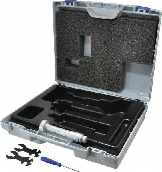 TESA Brown & Sharpe - 1.4 to 1.6", 3" Gage Depth, Mechanical Inside Hole Micrometer - 0.0002" Graduation, Ratchet Stop Thimble - USA Tool & Supply