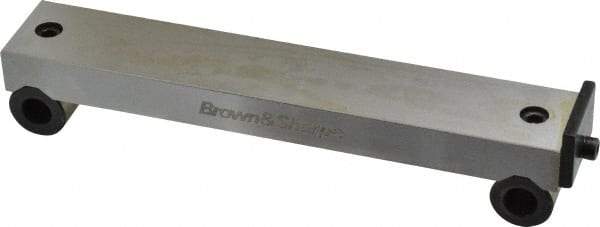 TESA Brown & Sharpe - 5-3/4 Inch Long x 1 Inch Wide x 0.0003 Inch Center to Center Accuracy, 0.0002 Inch Parallelism, 5 Inch Between Rolls, Sine Bar - Includes Back Plate - USA Tool & Supply